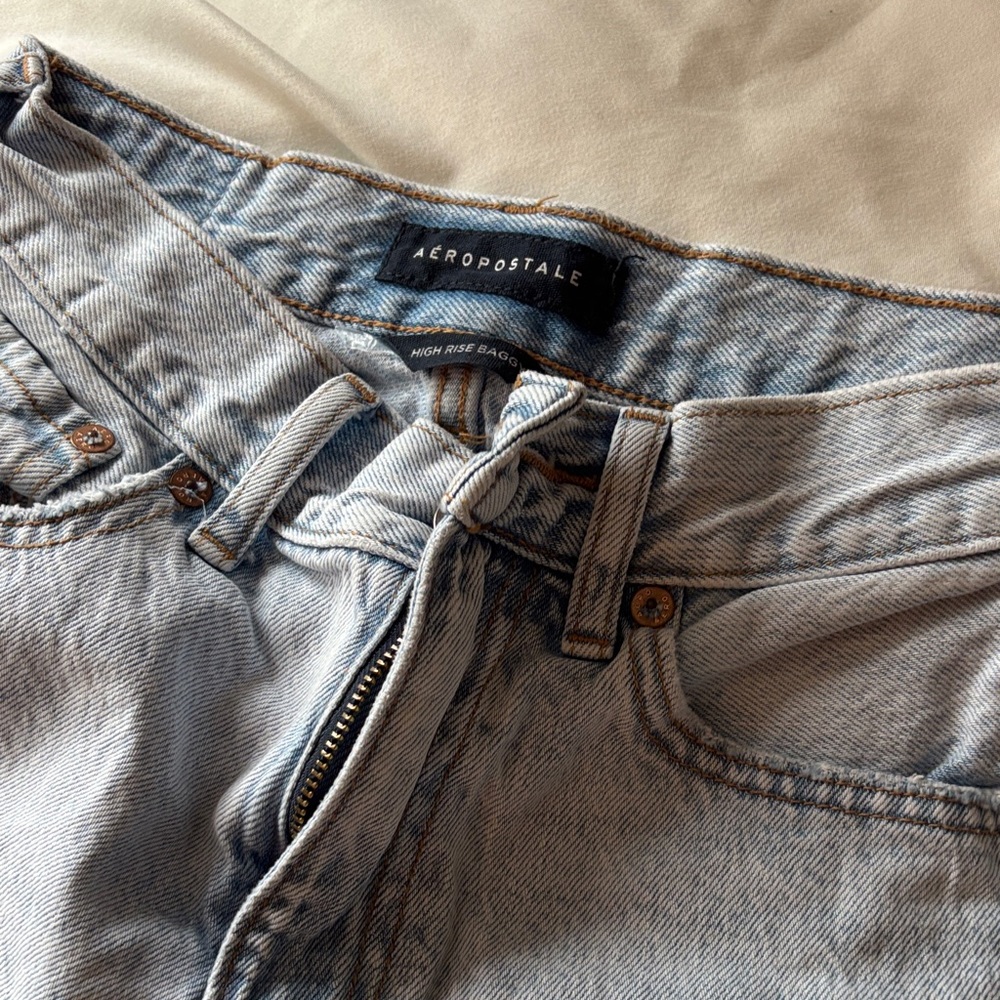 Aeropostale Women's High Rise Jeans in Light Blue